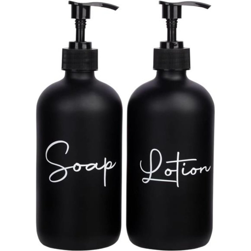 Hand Soap Dispenser & Liquid Dish Soap Bottles, Bathroom, Kitchen Decor